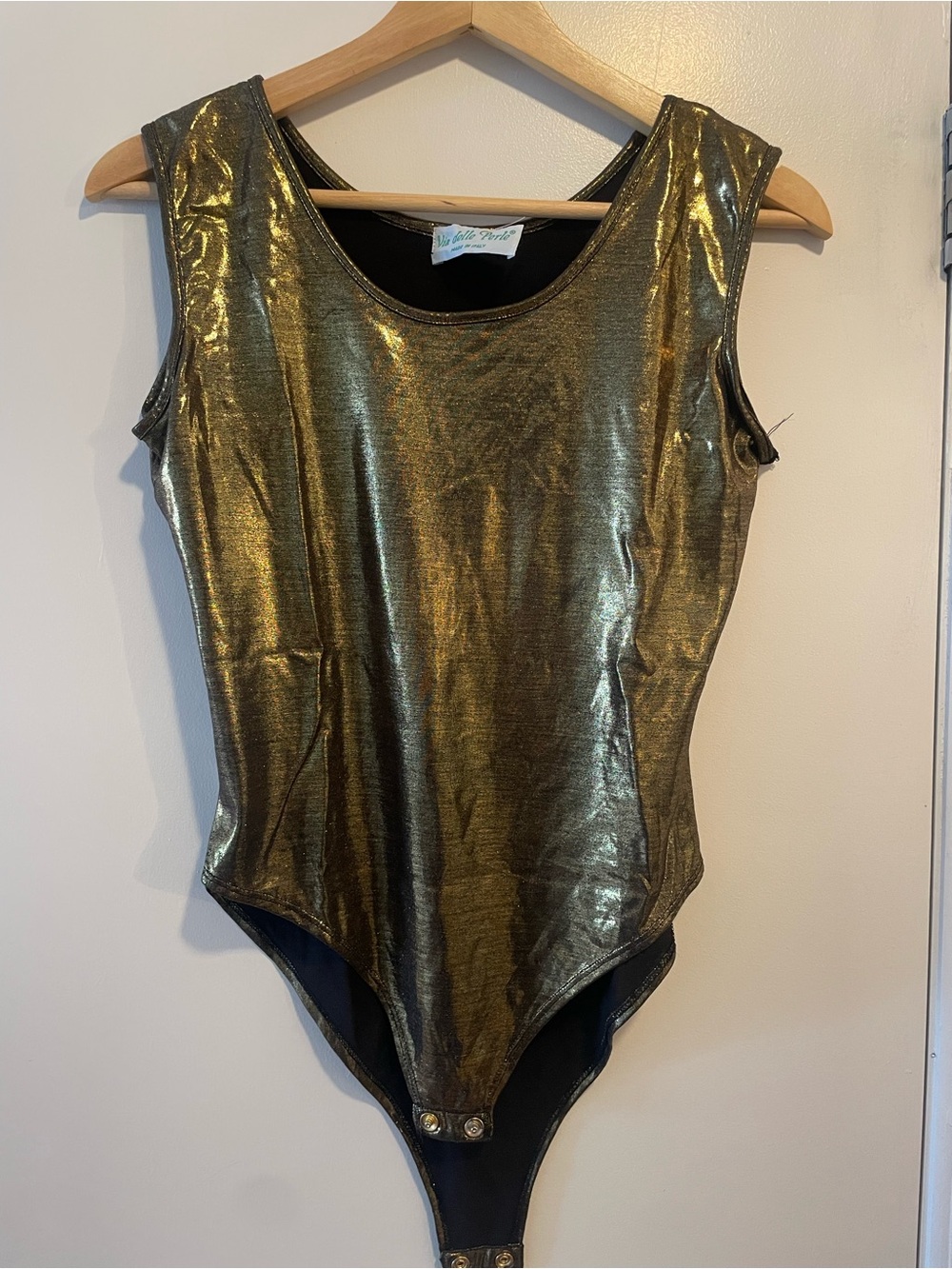 Metallic Gold Sleeveless Bodysuit